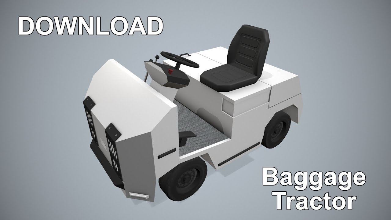 Baggage Tractor --354-- 3D Model