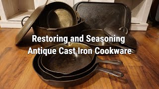 Restoring and Seasoning Antique Cast Iron Cookware (badly pitted)
