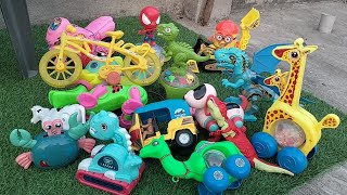 Jcb cng auto rickshaw 🛺 giraffe dinosaur 🦖 crab 🦀 tortoise 🐢 spider man toys video 