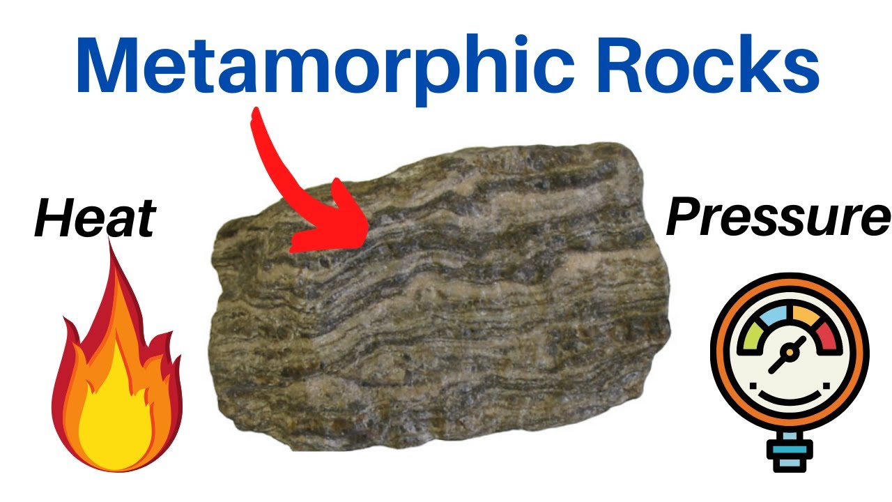 What metamorphic rock is made of minerals pressed together?
