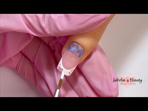 💖HERMOSO DISEÑO EN UÑAS CON FRANCÉS Y BABY GLAM✨💅 #nailart #francesuñas #babyglamuñas