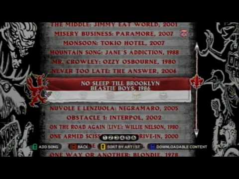 Guitar Hero: World Tour Song List  (HD)