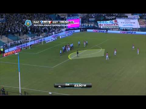 Saja se luce ante Correa. Racing 1 Estudiantes 0. Final 2014. Fecha 11. Fútbol Para Todos.