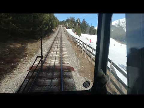 Standseilbahn Rosshütte Seefeld komplette Bergfahrt (funicular railway ascent) [HD]