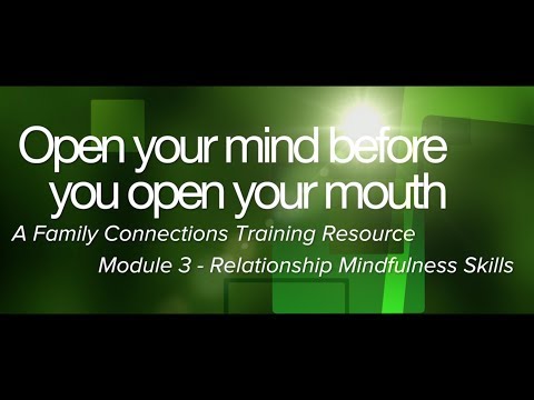 Open Your Mind Before You Open Your Mouth - Module Three - Relationship Mindfulness Skills