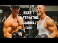 BICEP MUSCLE GROWTH : ALTERNATING DUMBBELL CURLS