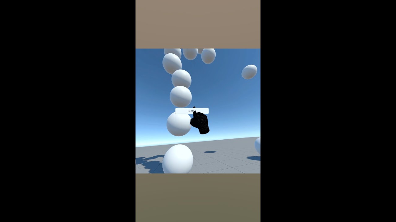 Boomerang button in VR that you can press with your finger (Unity #VR development) #shorts