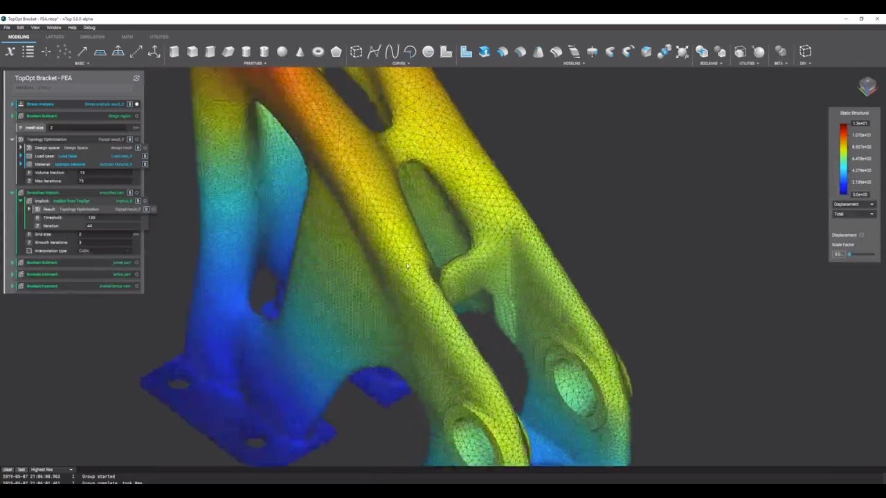 Topology Optimization Using Data Fields and Implicit Modeling