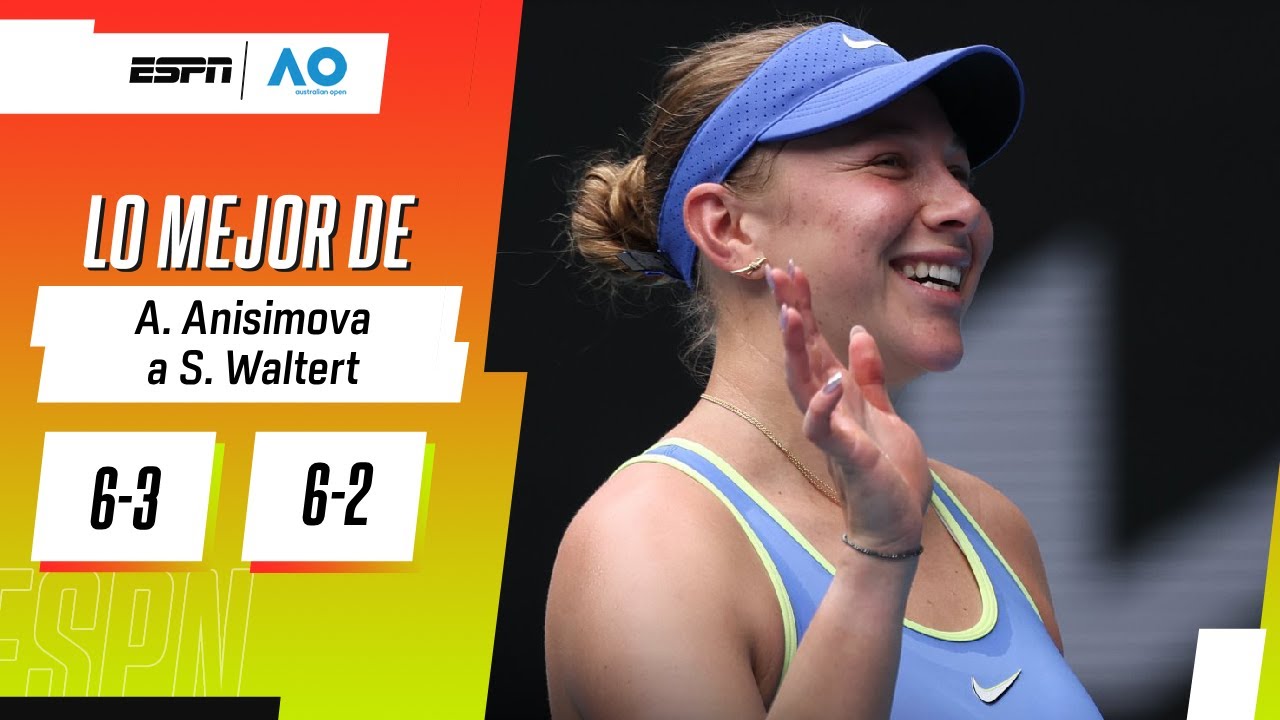 ANISIMOVA APLASTÓ A WALTERT EN SU ESTRENO EN AUSTRALIA | RESUMEN