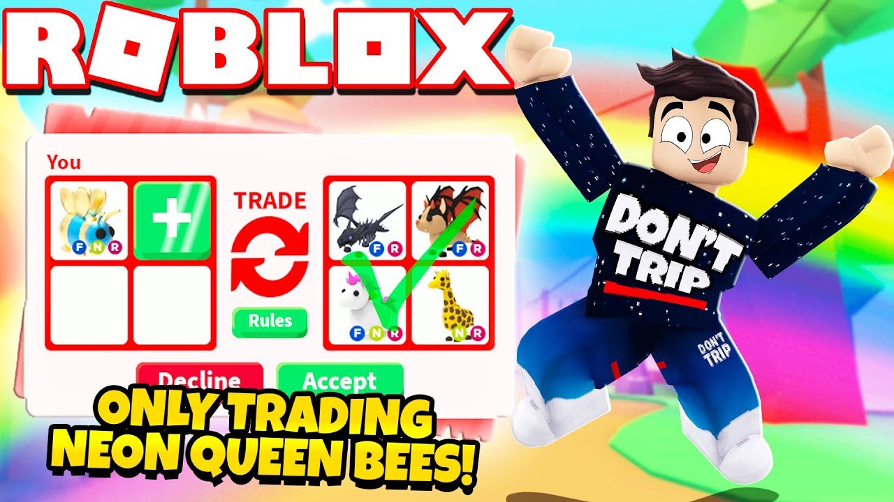 I Only Traded Neon Queen Bees In Adopt Me New Adopt Me Bees - details about roblox adopt me flyride artic reindeer read desc
