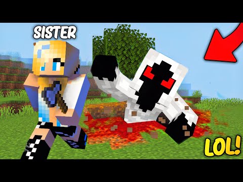 Gaming Insects - 😱I Scared My Little Sister as a Entity in Minecraft....