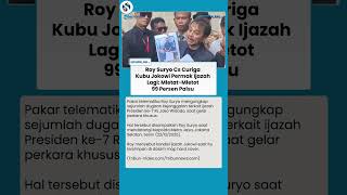 Roy Suryo Cs Curiga Kubu Jokowi 