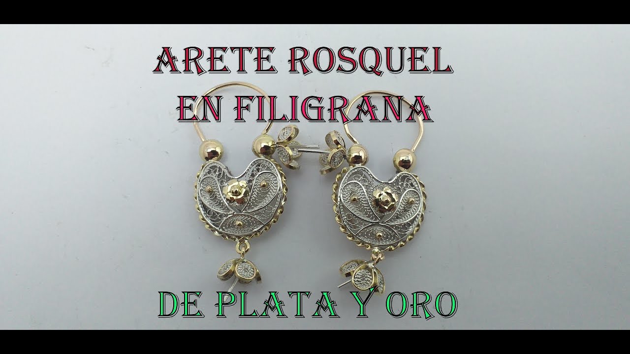 arete rosquel en plata y oro ( rosquel earring in silver and gold )