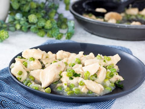 Straccetti di pollo con piselli