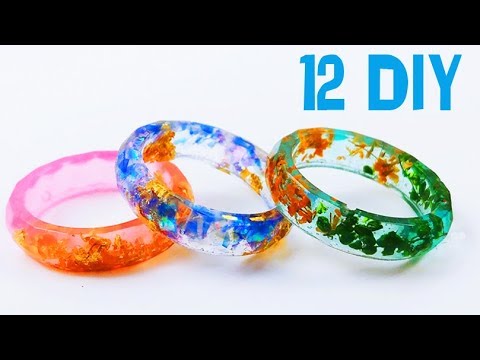 How To Make 12 Resin Rings Designs DIY epoxy resin 5-minute crafts