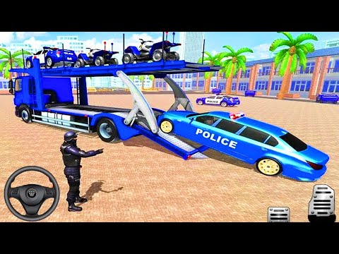 US Police Car Transport Cargo Ship Simulator - Android Gameplay HD