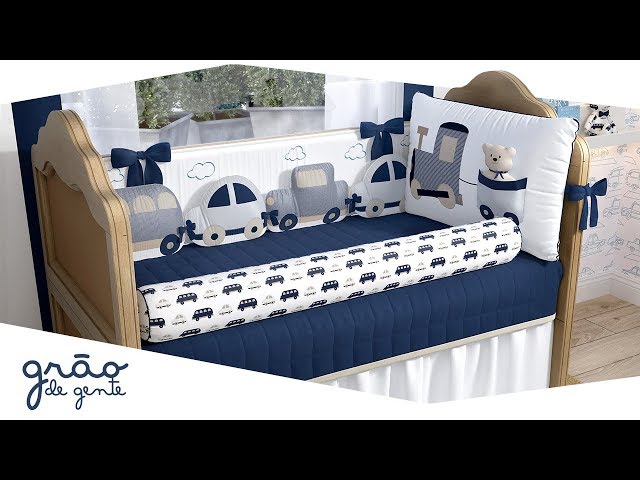 Quarto de Bebê Carrinhos Azul Marinho - Grão de Gente