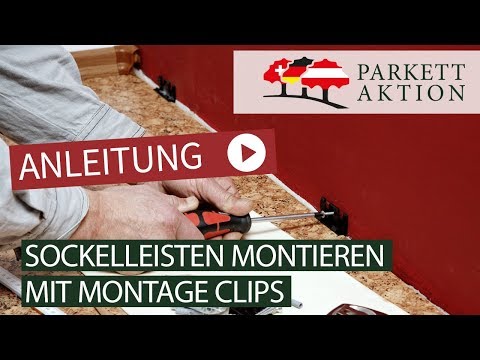 Sockelleisten montieren Teil 2 Montageclips (Clipstar)