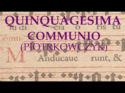 Manducaverunt (Dominica in Quinquagesima, Communio) | Piotrkowczyk