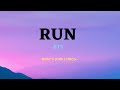 BTS RUN LYRICS