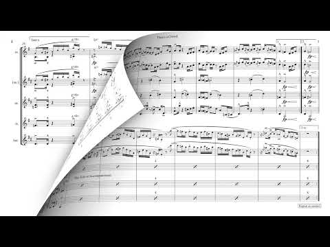 Slow Funk 3/4 for Saxophone Quartet "Three's a Crowd" Score Video