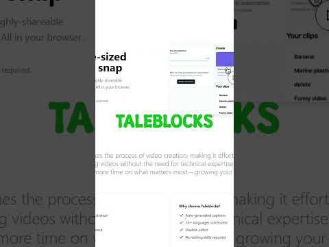 AI Tools - Taleblocks #shorts