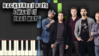 Backstreet Boys - I Want It That Way - [Piano Tutorial] (Synthesia) (Download MIDI + PDF Scores)