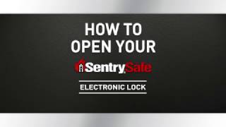 How to Open a Sentry®Safe Electronic Lock Fire Safe