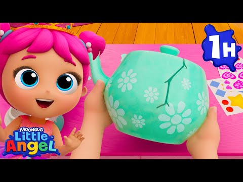 Jill's Princess DIY 🎨 | Little Angel | Best Animal Videos for Kids | Kids Songs and Nursery Rhymes