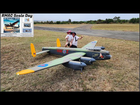 Maiden Flight of a  "Giant" 5m Avro Lancaster, flown by Dean Grobbelaar (4K)
