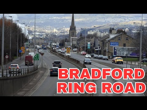 Drive Around Bradford Ring Road A6177 West Yorkshire United Kingdom