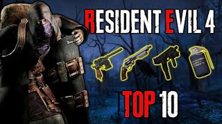 TOP 10 WEAPONS/GUNS FROM RESIDENT EVIL 4 (RE4 WEAPONS)