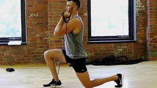 Legs Resistance Band Lunge exercise video thumbnail