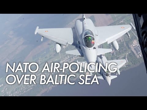 WATCH Spanish and Italian pilots perform NATO's air policing mission over Baltic sea