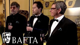 The Shape of Water Production Design team talk backstage at the BAFTA's on their win