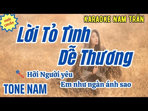 Karaoke Lời Tỏ Tình Dễ Thương Tone Nam | Nam Trân