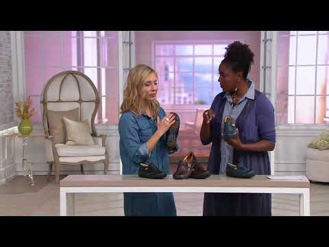 Clarks Unstructured Leather Slip-on Shoes - Un.Loop on QVC