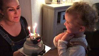 3rd Birthday Blow Out Candles Cake Toddler Baby Elsie-Rose
