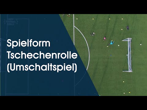 Spielform Tschechenrolle (schnelles Umschaltspiel) - Fußballtraining am Deutschen Fußball Internat
