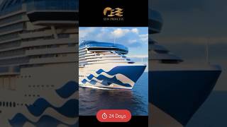 SUN PRINCESS 24 Days to inaugural – Sea Trials underway! #cruise #cruiseship #princesscruise