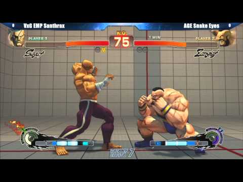 SSF4 AE2012 VxG EMP Santhrax vs AGE Snake Eyes  - Winter Brawl 7 Tournament