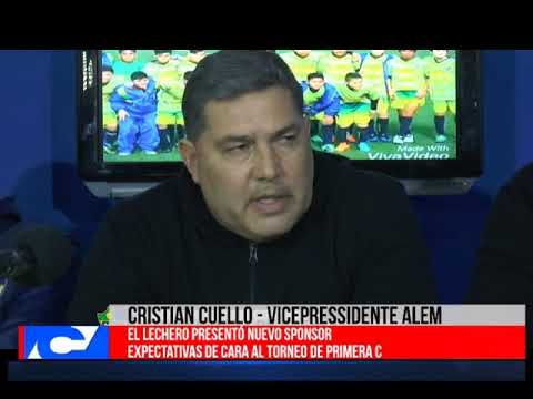 Club Leandro N Alem  El Lechero presento nuevo sponsor  Cristian Cuello  Parte 2
