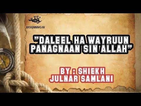 Daleel / Sariat ha wayruun panagnaan sin Allah [Sifat Qidam].