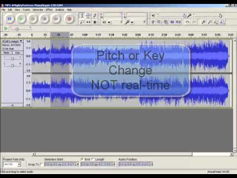 Changing Key or Pitch of Music With Audacity Audio Editor