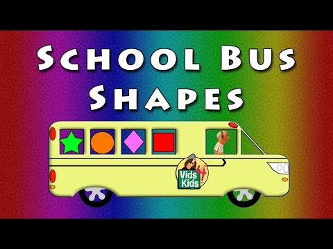 School Bus Shapes - The Kids Ride The Bus To School