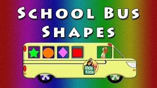 School Bus Shapes - The Kids Ride The Bus To School