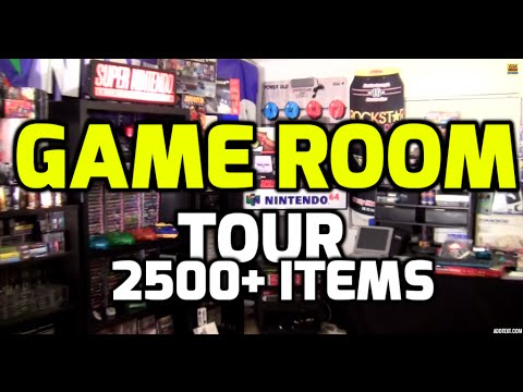MASSIVE Game Room Tour (HD 2012) - 2500 Games 1000's of items