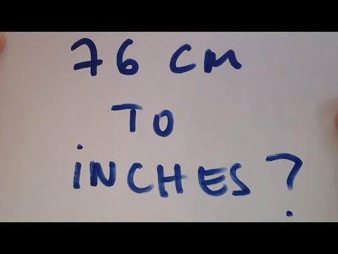 76 cm to inches