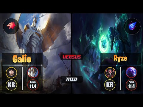 Lava GALIO (Mid) [Predator] VS RYZE - Grandmaster KR Patch 11.4