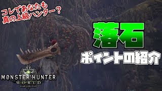 【環境小技】みんな使ってる？各マップの落石ポイントの紹介！ #MHW #PS4